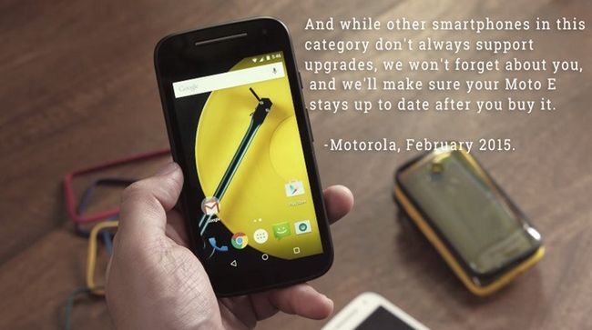 Fotografía - [WTF] Motorola Comercializado La moto e 2015 en la promesa de cambios, es ahora Aparentemente Ending ellos después de 219 días